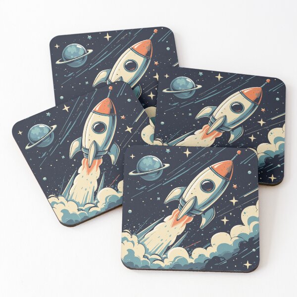 Item preview, Space Exploration – Vintage-Inspired Rocket Illustration designed and sold by Moss and Moon Studio.