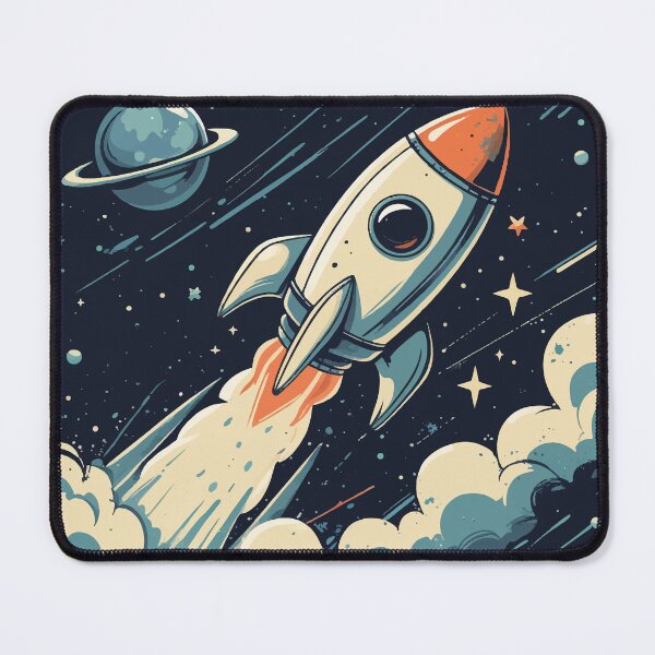 Item preview, Space Exploration – Vintage-Inspired Rocket Illustration designed and sold by Moss and Moon Studio.