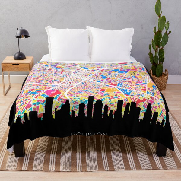 Item preview, Houston Texas Skyline Map designed and sold by ArtPrints.