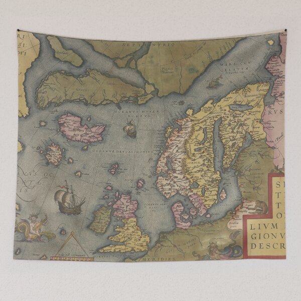 Item preview, Old map of Northern Europe, Greenland and Canada designed and sold by AuroraSalmon.