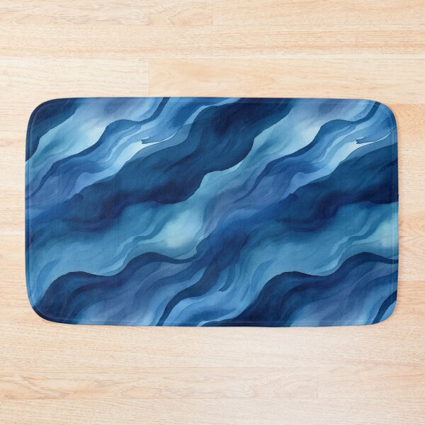 Item preview, Dark Blue Watercolor Waves designed and sold by DigitaICraft.