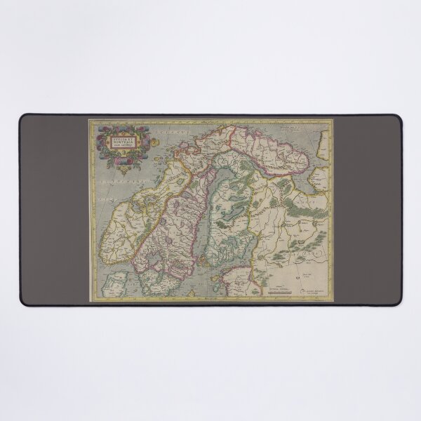 Item preview, Old map of Scandinavia designed and sold by AuroraSalmon.