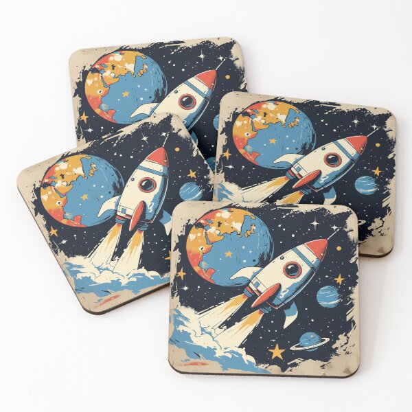 Item preview, Space Exploration – Vintage-Inspired Rocket Illustration designed and sold by Moss and Moon Studio.