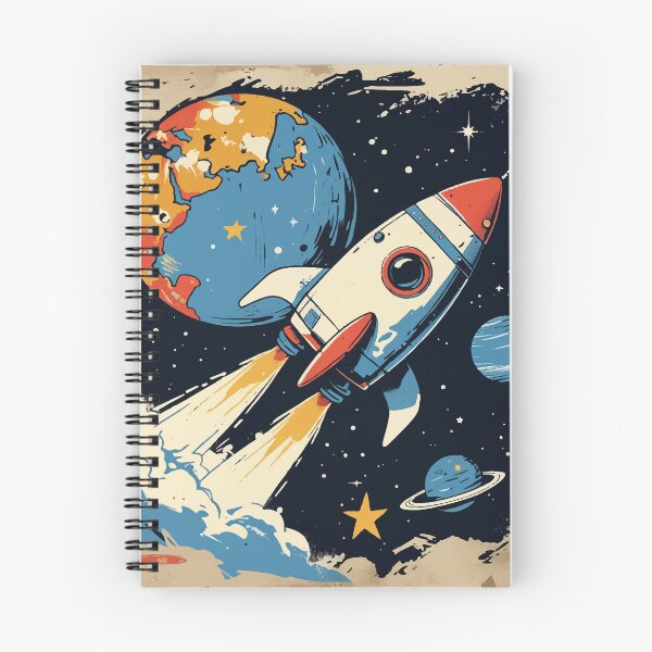 Item preview, Space Exploration – Vintage-Inspired Rocket Illustration designed and sold by Moss and Moon Studio.