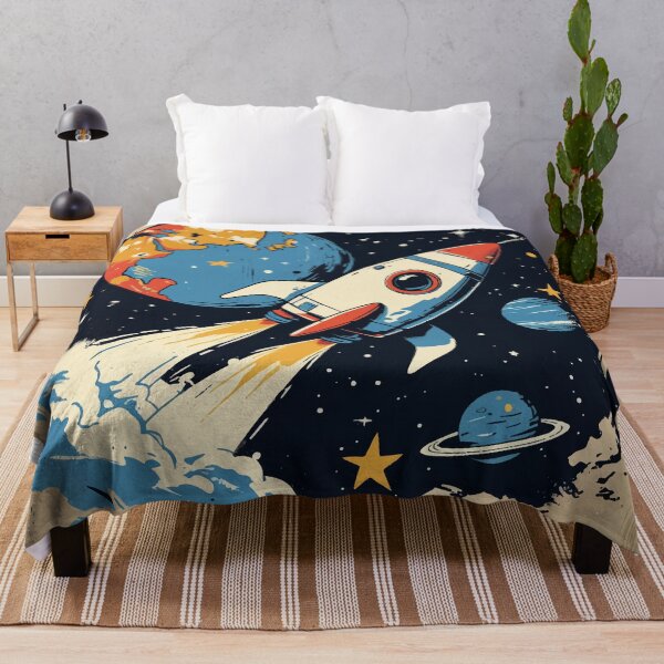 Item preview, Space Exploration – Vintage-Inspired Rocket Illustration designed and sold by Moss and Moon Studio.