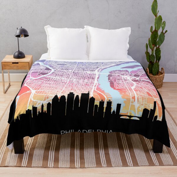 Item preview, Philadelphia Pennsylvania Skyline Map designed and sold by ArtPrints.