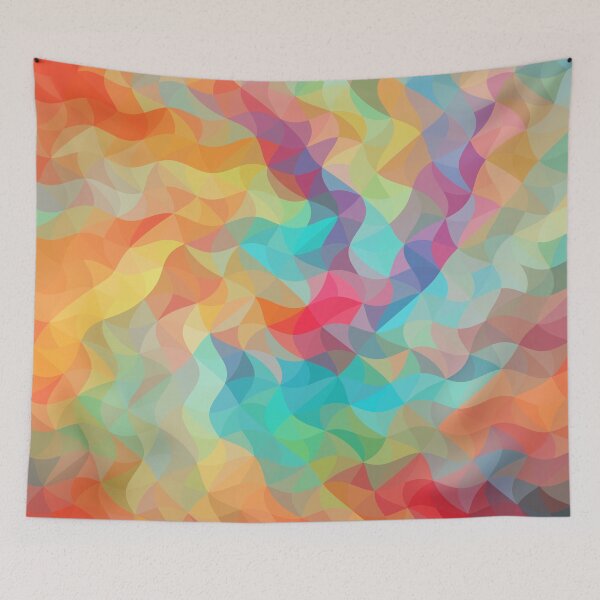 Aperçu de l'œuvre Vague géométrique colorée abstraite créée et vendue par Patternair.