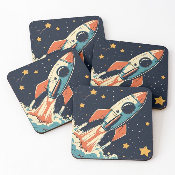 Item preview, Space Exploration – Vintage-Inspired Rocket Illustration designed and sold by Moss and Moon Studio.