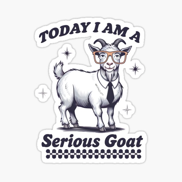 Item preview, Serious Goat – Funny Stylish Goat with Glasses and Tie designed and sold by Snifferius.
