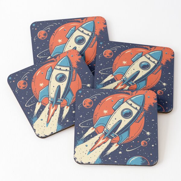 Item preview, Space Exploration – Vintage-Inspired Rocket Illustration designed and sold by Moss and Moon Studio.