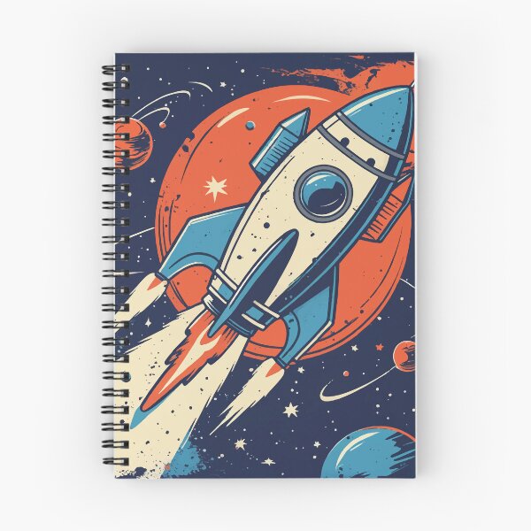 Item preview, Space Exploration – Vintage-Inspired Rocket Illustration designed and sold by Moss and Moon Studio.