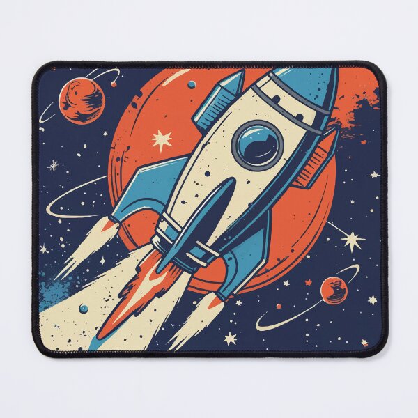Item preview, Space Exploration – Vintage-Inspired Rocket Illustration designed and sold by Moss and Moon Studio.
