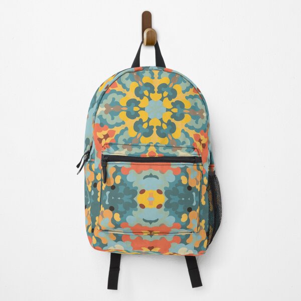 Item preview, Retro Mandala Blue Orange and Yellow designed and sold by WormholeOrbital.