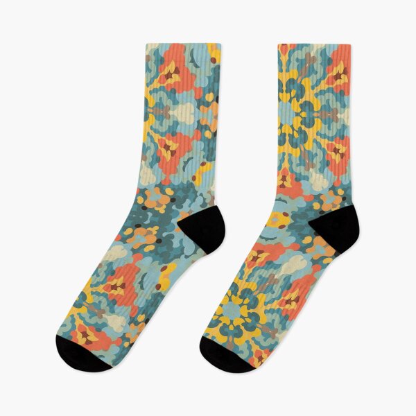Item preview, Retro Mandala Blue Orange and Yellow designed and sold by WormholeOrbital.