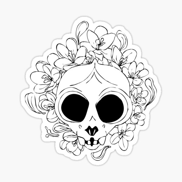 Crocus skull Sticker