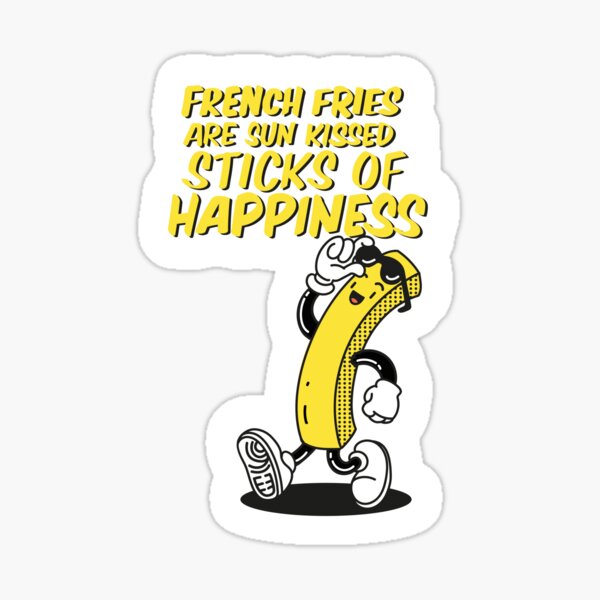 Pommes mit Sonnenbrille Sticker