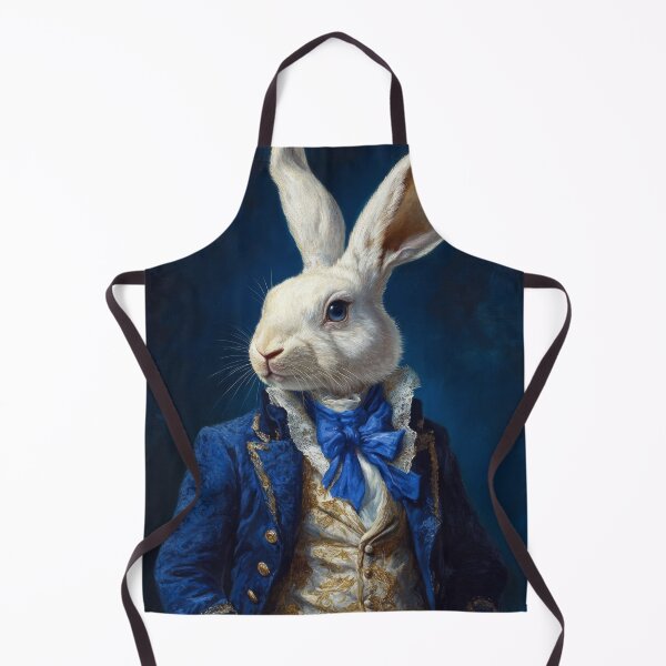Item preview, A white rabbit in a blue tailcoat designed and sold by Julia Shepeleva.