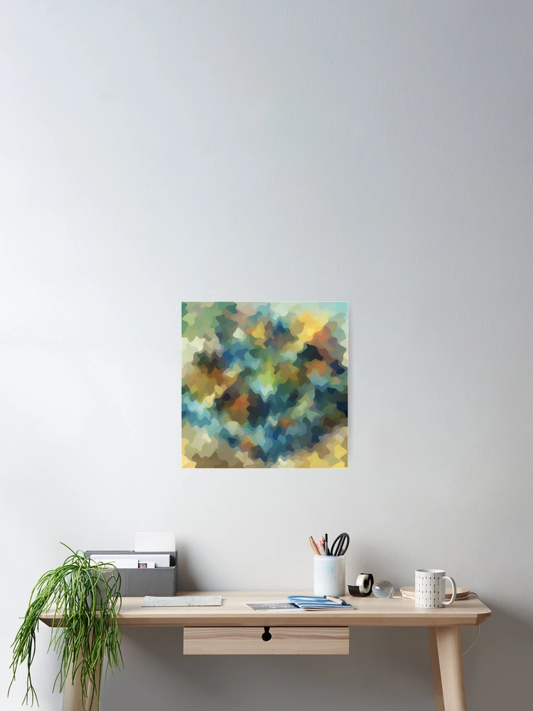 Thumbnail 2 of 3, Poster, Earthy Tones Abstract Patchwork designed and sold by Patternair.