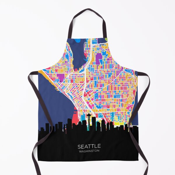 Item preview, Seattle Washington Skyline Map designed and sold by ArtPrints.