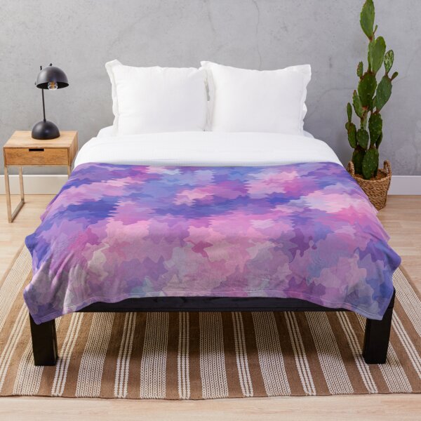 Aperçu de l'œuvre Effet aquarelle abstrait avec des éclaboussures violettes créée et vendue par Patternair.