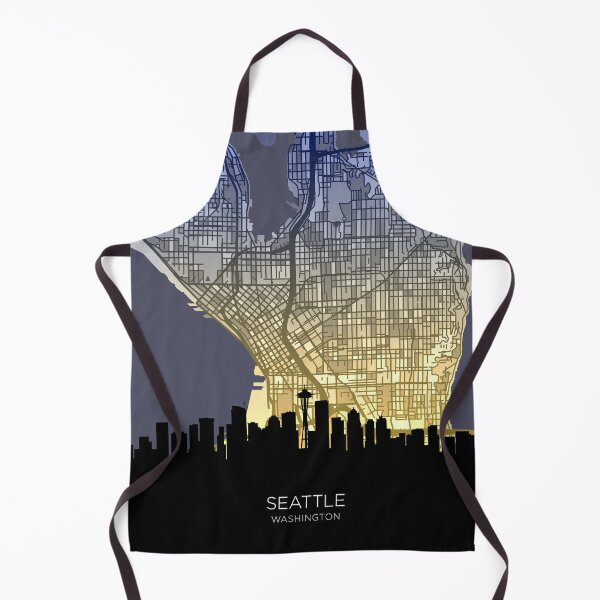 Item preview, Seattle Washington Skyline Map designed and sold by ArtPrints.