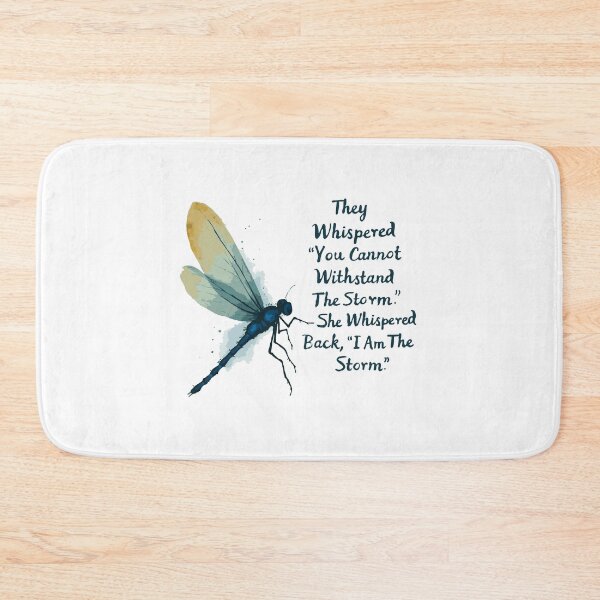 Item preview, They Whispered, "You Cannot Withstand The Storm." She Whispered Back, "I Am The Storm" Blue Watercolor Dragonfly 001 designed and sold by TeesYouWant.