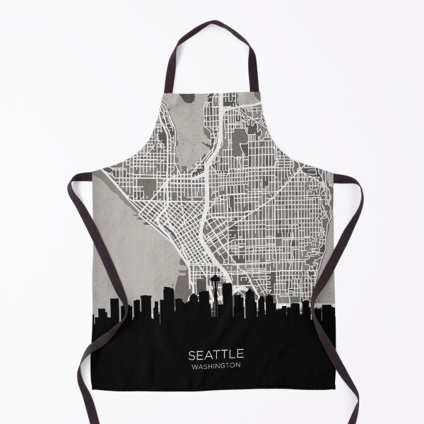 Item preview, Seattle Washington Skyline Map designed and sold by ArtPrints.
