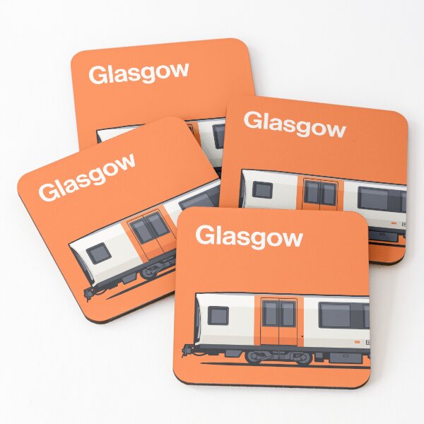 Item preview, Glasgow 3rd Gen Orange World Train Side Scotland designed and sold by VoodooCircus.