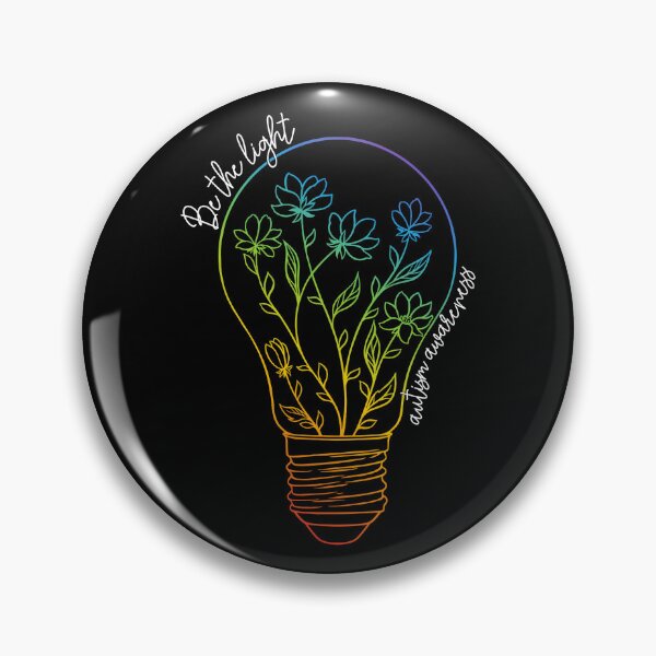 Item preview, Be the Light – Autism Awareness Floral Lightbulb designed and sold by Aredbox.