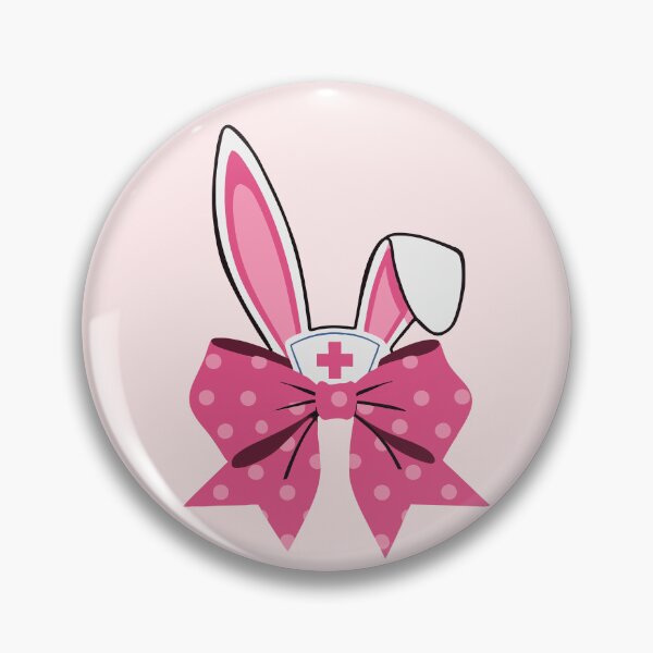 Item preview, Easter Nurse Coquette Bow Bunny Scrub Top Rabbit designed and sold by Colorfulman.