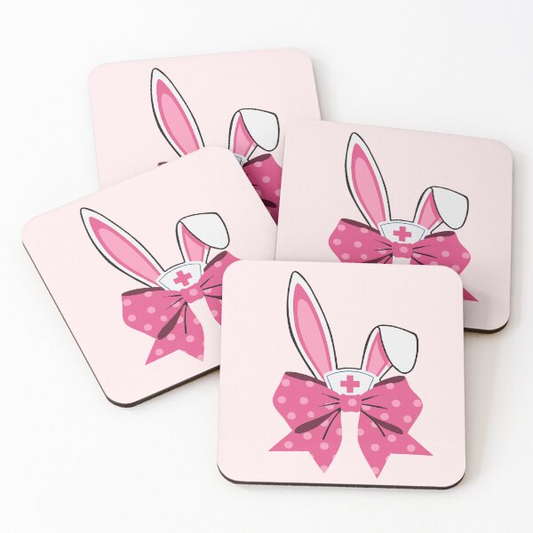Item preview, Easter Nurse Coquette Bow Bunny Scrub Top Rabbit designed and sold by Colorfulman.