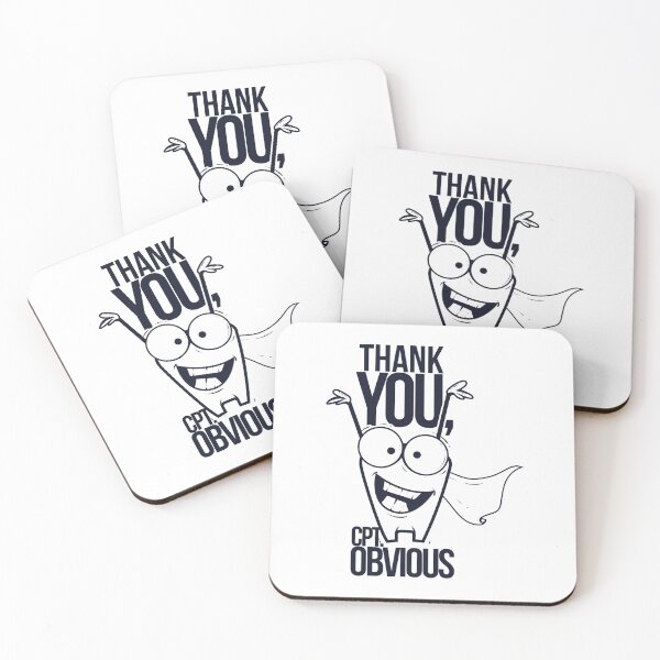 Item preview, Thank You, Cpt. Obvious - Cartoon Gratitude designed and sold by DreamDestiny.