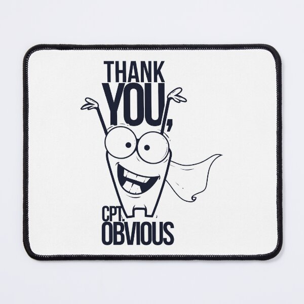 Item preview, Thank You, Cpt. Obvious - Cartoon Gratitude designed and sold by DreamDestiny.
