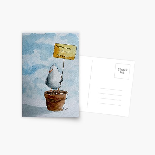 Item preview, Emotional support seagull  designed and sold by SketchingDoctor.