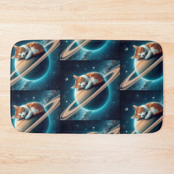 Item preview, Cat sleeping on Saturn in space designed and sold by Dogandesighn.