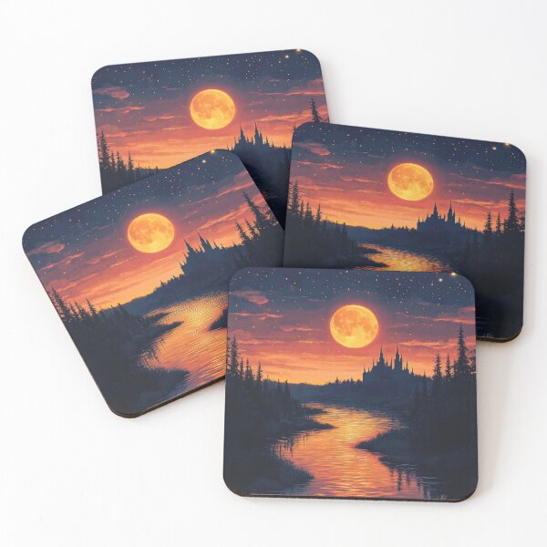 Item preview, Moonlit Castle Reflected in Water designed and sold by Twisted Kids.
