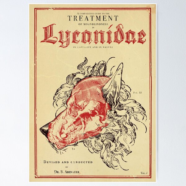 Item preview, Vintage book cover: Werewolf Anatomy designed and sold by Breyos.