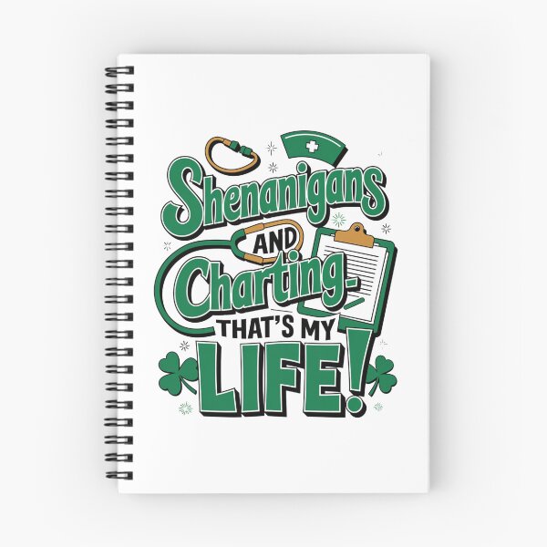 Item preview, Funny St Patricks Day Shenanigans & Charting Life For Nurse Women designed and sold by Nicole Creates.