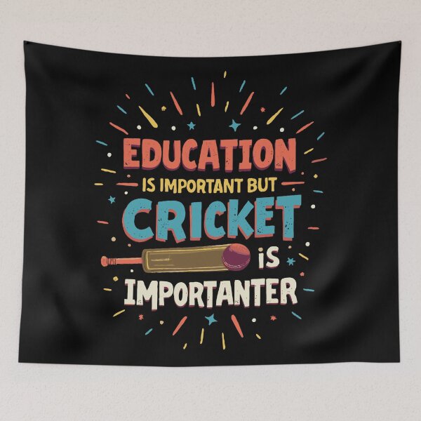 Item preview, Education Is Important But Cricket Is Importanter designed and sold by TeesYouWant.