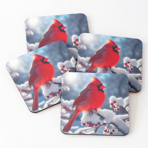 Item preview, Vivid Cardinal on Snowy Branch designed and sold by PandaTShirtShop.