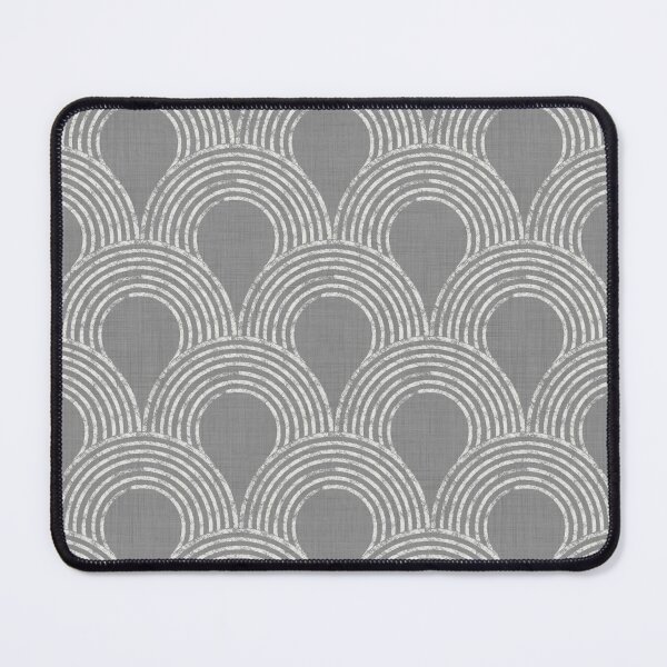Item preview, Serene harmonious Japandi style geometric scallops linen textured 2b designed and sold by Designsbyluzia.