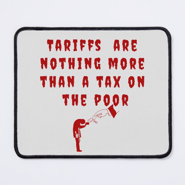 Item preview, Tariffs hit the wrong the most, Text with Drawing, Red designed and sold by AK-Hevonen.