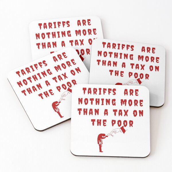 Item preview, Tariffs hit the wrong the most, Text with Drawing, Red designed and sold by AK-Hevonen.