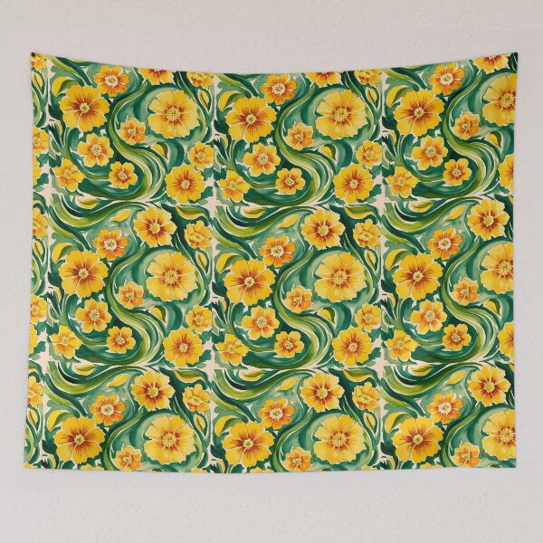 Item preview, Vintage yellow Flowers painting designed and sold by JustSlay28.