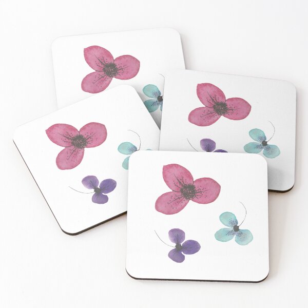 Item preview, Red, blue and purple flowers designed and sold by AcornDesign.