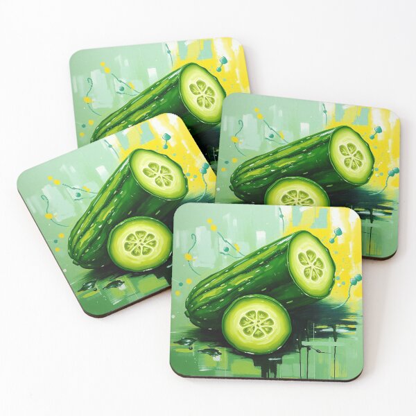 Item preview, Vibrant Abstract Cucumber – Expressive Veggie Art designed and sold by Wesira.