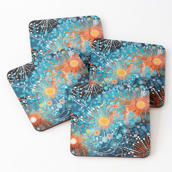 Item preview, Arte de puntos de inspiración aborigen: con salpicaduras de lava designed and sold by GrinGalore.