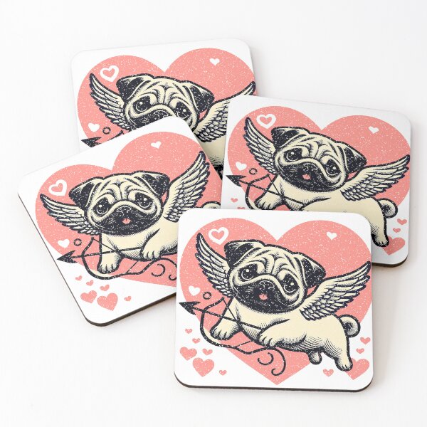 Item preview, Adorable Cupid Pug – The Perfect Valentine's Day Gift designed and sold by FunnehGacha.