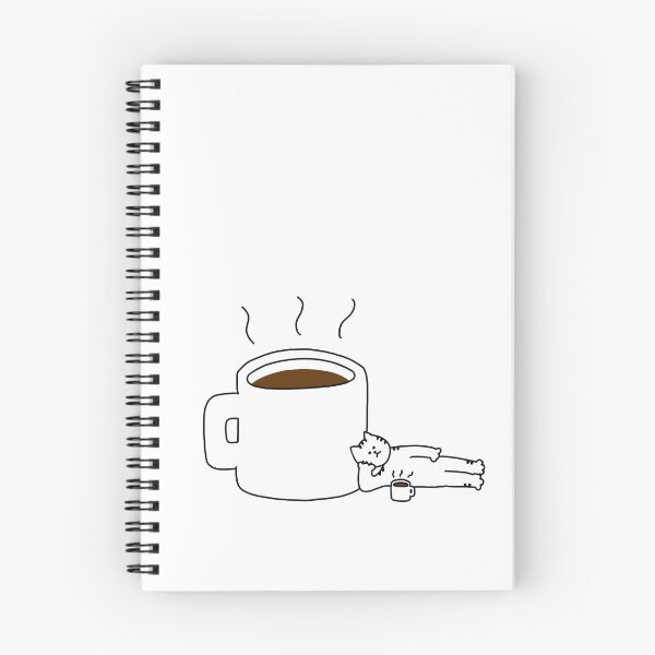 Item preview, a Cat leaning against the cup of coffee designed and sold by superbaechoo.