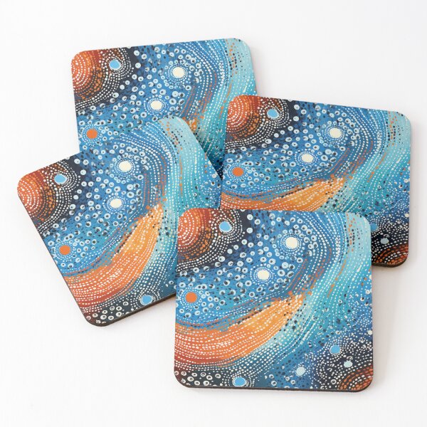 Item preview, Arte de puntos de inspiración aborigen: fragmentos de lava recubierta designed and sold by GrinGalore.